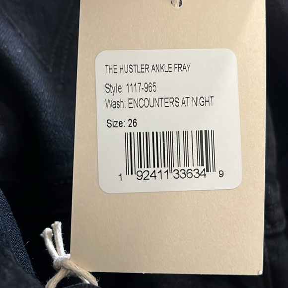 NWT MOTHER The Hustler Ankle Fray Jeans in Encounters At Night Size 26 - Picture 9 of 10